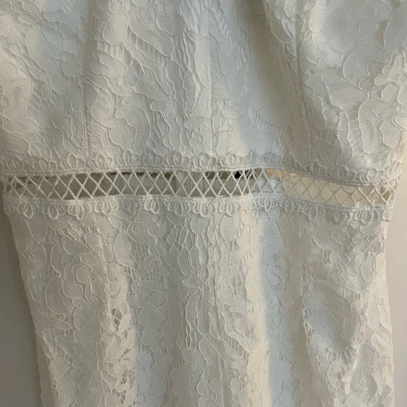 Lulu's White Lace Jumpsuit Sleeveless - Picture 4 of 7